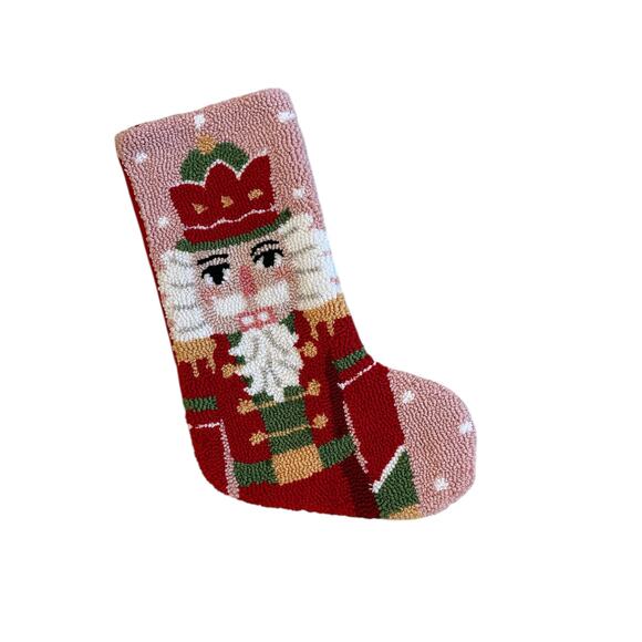 Peking Handicraft NUTCRACKER Hook Stocking 20in Pink Christmas Holiday Decor NEW - Picture 12 of 14